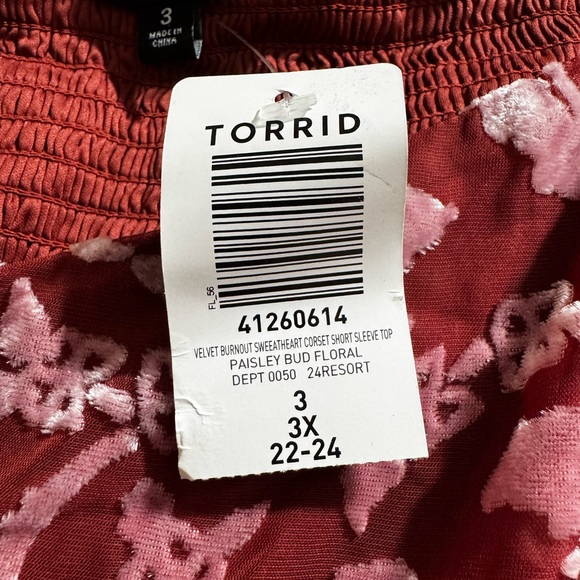 Torrid Burgundy Floral Blouse - Picture 4 of 4